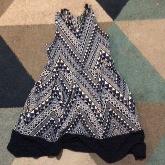 Blue Triangular Pattern Dress - Picture 5 of 5